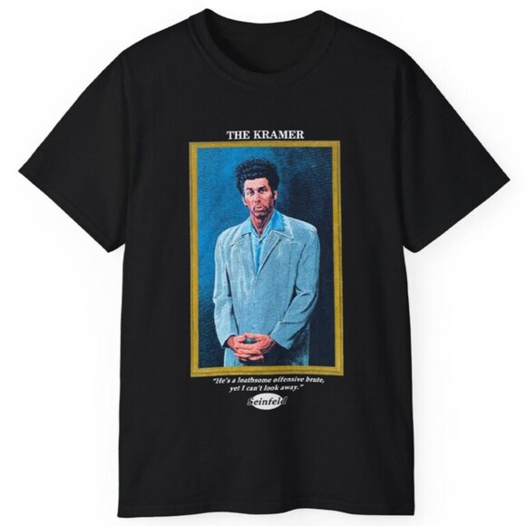 Seinfeld The Kramer Portrait Funny Classic Sitcom Character T-Shirt 92 - Picture 1 of 5